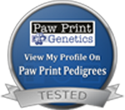 Tested by Paw Print Genetics Paw Print Pedigrees Dog Seal